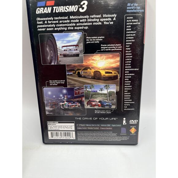 Grand Turismo 3 A-Spec PlayStation 2 (PS2-2001) CIB COMPLETE & TESTED MINT COND - Picture 3 of 7